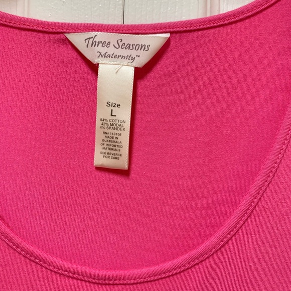 Three Seasons Maternity Pink T-Shirt - Picture 2 of 3